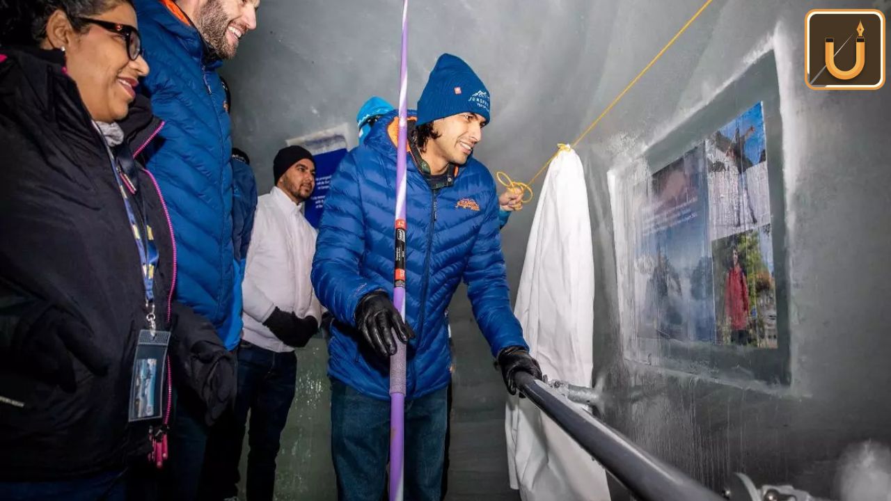 Usthadian Academy / Neeraj Chopra Honoured At Jungfrau’s Ice Palace In Switzerland